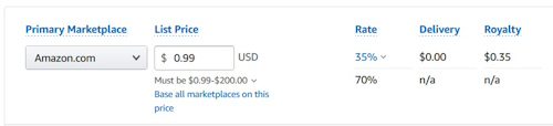 ebook price