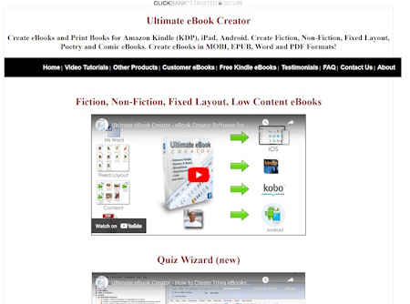 The Ultimate Ebook Creator sells well on Clickbank. Can it sell more?